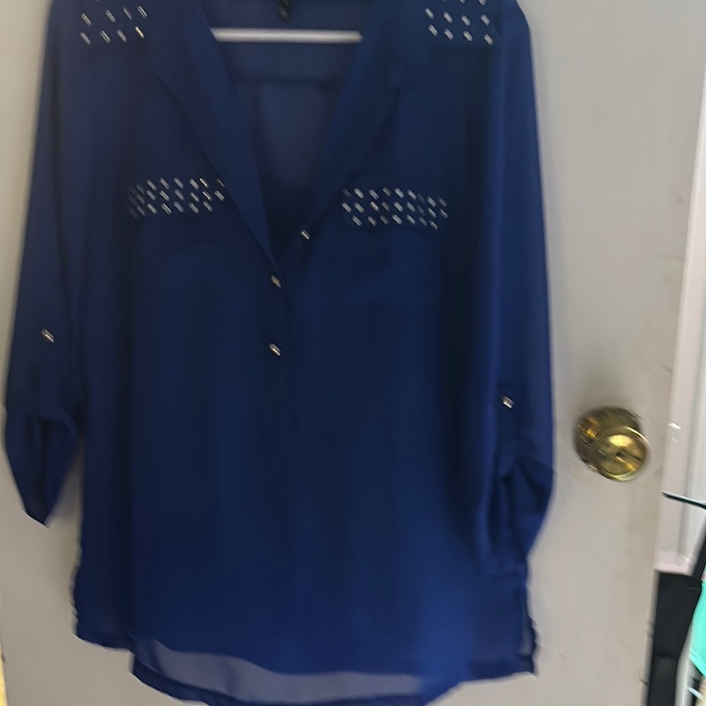 Elegant Blue Women's Top